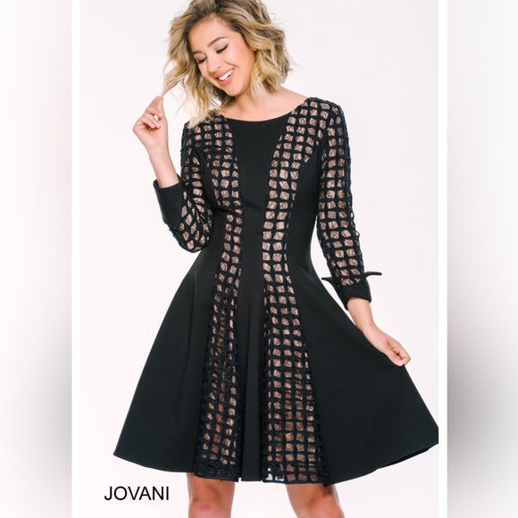 Jovani Dresses & Skirts - Jovani Prom 39367 Black/Nude Size 14